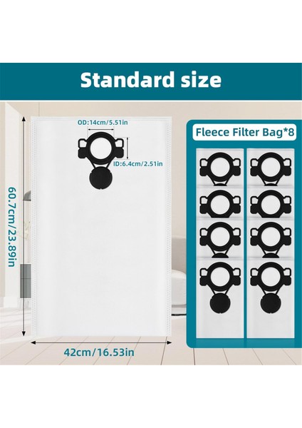 Makita Islak/kuru Toz Emme/vakum Modeli VC4210L Için W107418353 Filtre Torbaları, Büyük Kapasiteli Yedek Torbalar (Yurt Dışından) fırsatları