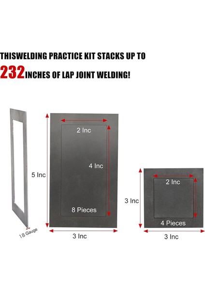 Mıg Kaynak Uygulama Seti, 24 Parça 3x5 Inç Kaynak Kuponları (Yurt Dışından) fiyatları