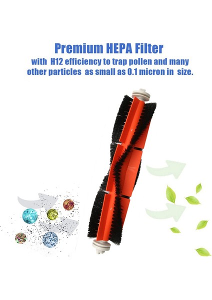 Xiaomi Mijia SDJQR01RR 1s / S50 S55 T6 T7 P50 Elektrikli Süpürge Ana Yan Fırça Filtresi Yedek Parçaları Için 8 Adet (Yurt Dışından) indirimleri