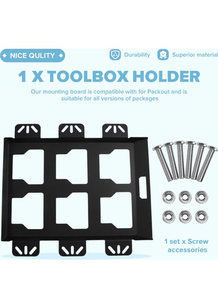 Alet Saklama Rafı Alet Kutusu Tutucu Duvara Monte Alet Kutusu Rafı Siyah (Yurt Dışından) fırsatları