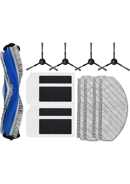 Ecovacs Debot N20/ N20 Plus/ N20 Pro Plus Robot Süpürge Aksesuarları Mop Hepa Filtre Ana Yan Fırça Parçalarının Değiştirilmesi (Yurt Dışından)