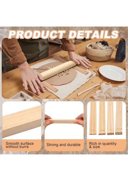 Çömlek Aletleri 1 Oklava 1 Çömlek Takoz Tahtası/keten Masa Örtüsü (Yurt Dışından) modelleri