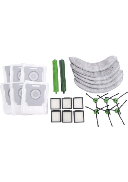 Irobot Roomba Combo J9+ Robot Süpürgeler Için Silindir Ana Yan Fırça Hepa Filtre Paspas Bezleri Bez Toz Torbası Yedek Parça (Yurt Dışından)
