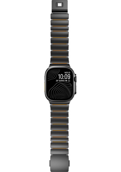 Apple Watch Ultra 49MM Mkst KRD-149 Titanyum Silikon Kordon - Siyah