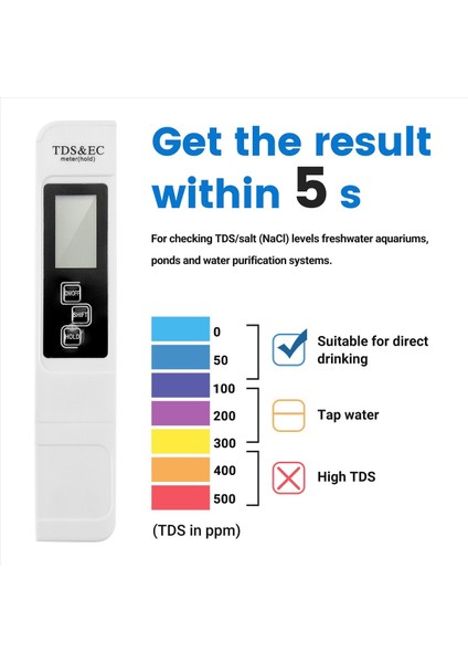 Tds Ec Metre Dijital Su Kalitesi Test Cihazı 0-9999 Ppm Ölçümü (Yurt Dışından) fırsatları