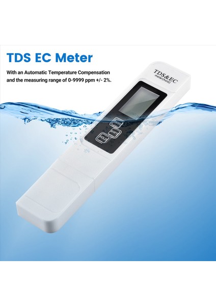 Tds Ec Metre Dijital Su Kalitesi Test Cihazı 0-9999 Ppm Ölçümü (Yurt Dışından) indirimleri