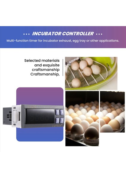 Lılytech Kuluçka Makinesi Kontrol Cihazı, Çok Fonksiyonlu Zamanlayıcılı Termostat (Yurt Dışından) fırsatları