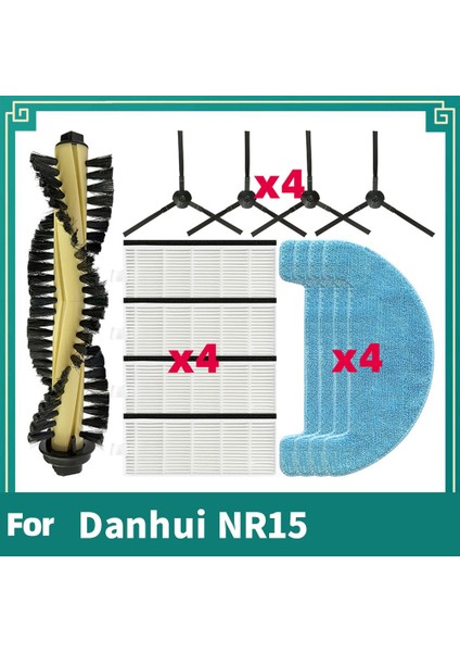 Danhui NR15 Kendiliğinden Boşalan Robot Süpürge Için 13 Adet Ana Yan Fırça Bezi Filtre Temizleyici Parça Değişimi (Yurt Dışından) fiyatları