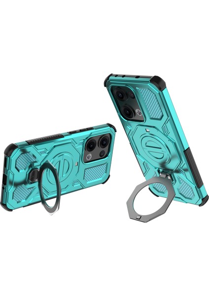 Ince Manyetik Yüzük Standlı Kılıf Oppo Reno 13 Pro 5g Için, Darbeye Dayanıklı Hava Yastıklı Köşeler, Hafif Tasarım (Yurt Dışından) modelleri