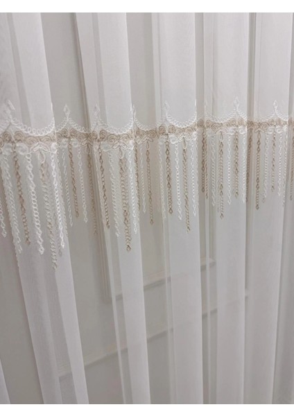 Nivemeshome 2571 V -117 Reina Gold 1/3 Pileli Bambu Tül Perde fırsatları