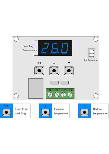 W1209 Dc 12V Dijital Sıcaklık Kontrol Kartı -50-110°C (1 Paket) (Yurt Dışından) fırsatları