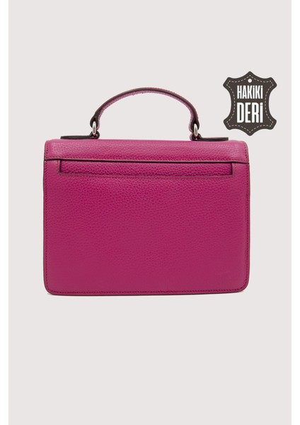Hakiki Deri Kadın El Çantası Fuşya SMR9022 fırsatları