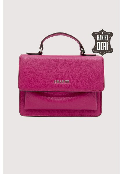 Hakiki Deri Kadın El Çantası Fuşya SMR9022 indirimleri