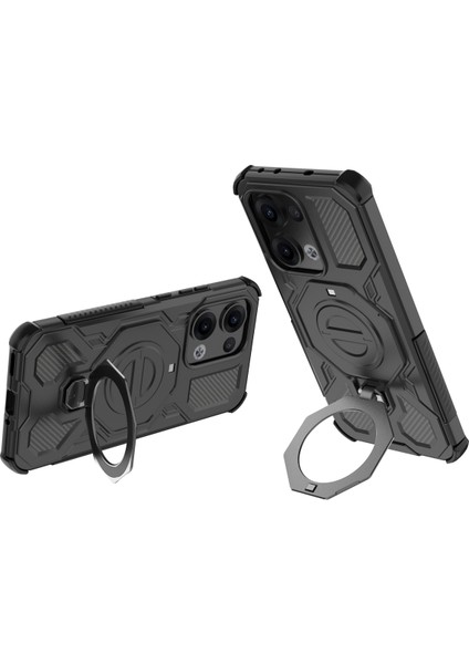 Ince Manyetik Yüzük Standlı Kılıf Oppo Reno 13 5g Için, Darbeye Dayanıklı Hava Yastıklı Köşeler, Hafif Tasarım (Yurt Dışından) modelleri