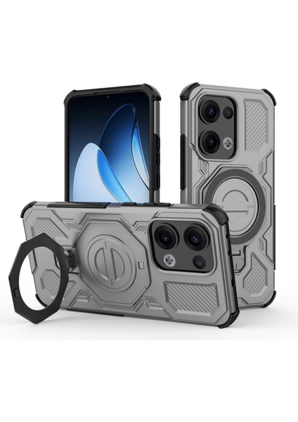 Ince Manyetik Yüzük Standlı Kılıf Oppo Reno 13 5g Için, Darbeye Dayanıklı Hava Yastıklı Köşeler, Hafif Tasarım (Yurt Dışından)