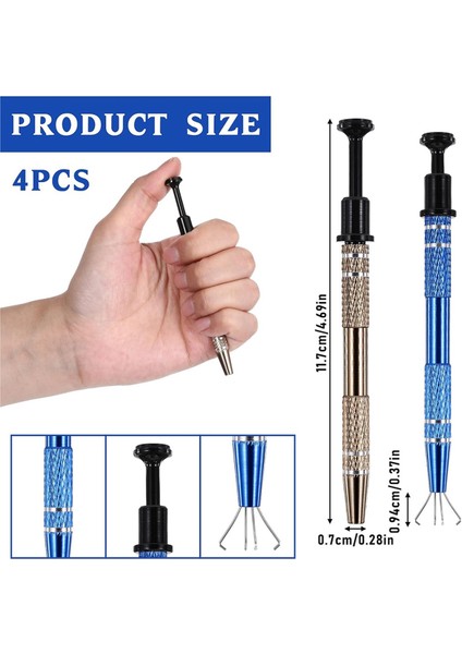 Adet 4 Pençeli Kuyumcu Alma Aleti, Piercing Topu Tutucu Alet (Yurt Dışından) modelleri