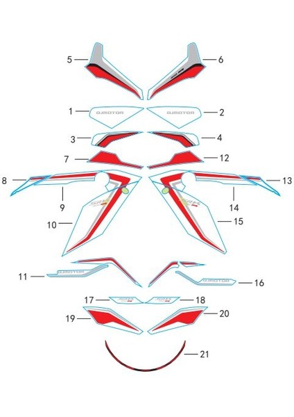 SRK400RR Yan Grenaj Stıcker Sağ