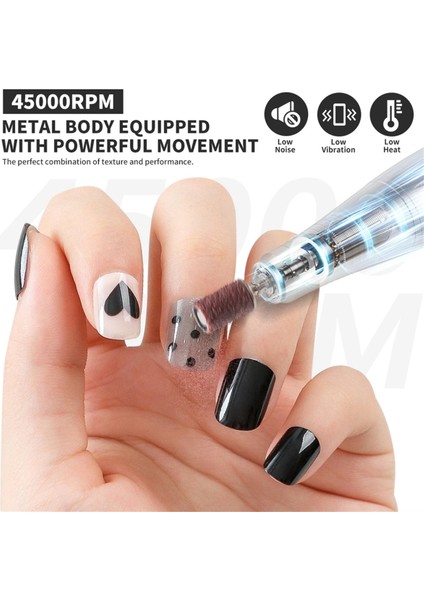 Profesyonel 45000RPM Elektrikli Taşınabilir Tırnak Matkabı Şarj Edilebilir Düşük Gürültülü Tırnak Zımparası Dosyası Çok Renkli (Yurt Dışından) fırsatları