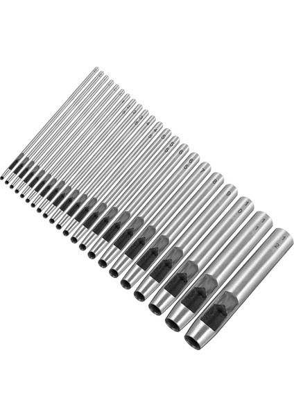 22 Parça Deri Delgeç Seti, 0,5-12 mm Yuvarlak Delikli Kemer Delgeç (Yurt Dışından)