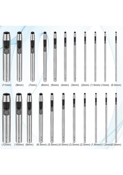 22 Parça Deri Delgeç Seti, 0,5-12 mm Yuvarlak Delikli Kemer Delgeç (Yurt Dışından) modelleri