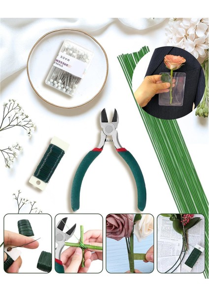 Bant ve Tel ile 206 Parçalı Çiçek Düzenleme Alet Seti (Yurt Dışından) indirimleri
