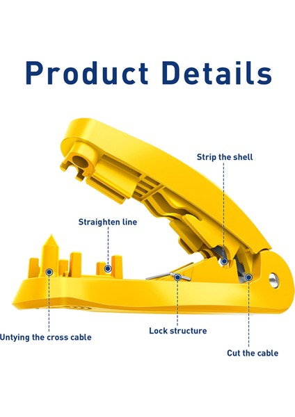 4'ü 1 Arada RJ45 Ağ Kablosu Aracı Stp/utp Kablosu Için Geçerlidir (Yurt Dışından) indirimleri