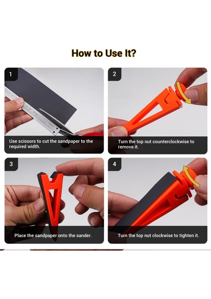 Kavisli Yüzeyler Için Çok Amaçlı Zımpara Tutucu Elde Taşınır (Yurt Dışından) modelleri