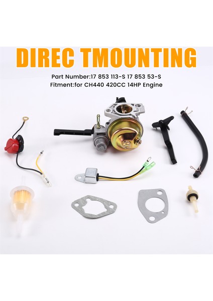 17 853 113-S 17 853 53-S Kohler CH440 420CC Için Çim Biçme Makinesi Karbüratörü (Yurt Dışından) fırsatları