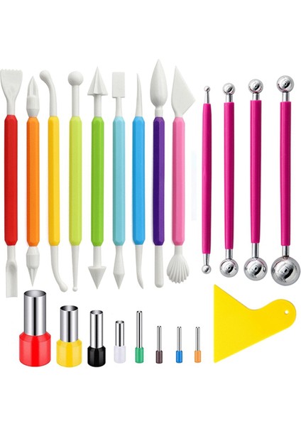 22'li Seramik Aletleri Seti Kil Heykel Oyma Bıçakları (Yurt Dışından)