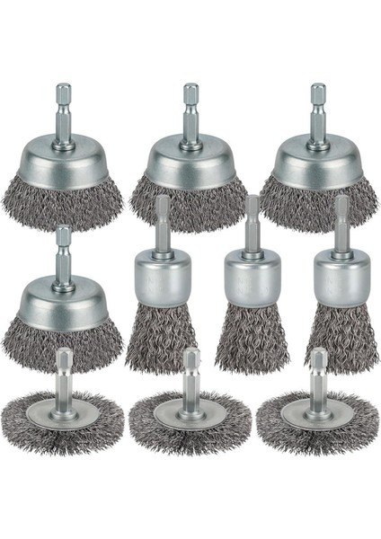 Matkap Için Tel Fırça, 1/4 Inç Altıgen Şaft, Tel Bardak Fırça Matkap Ucu (Yurt Dışından)