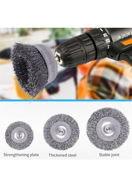 Matkap Için Tel Fırça, 1/4 Inç Altıgen Şaft, Tel Bardak Fırça Matkap Ucu (Yurt Dışından) fırsatları