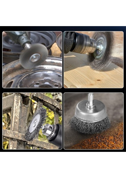 Matkap Için Tel Fırça, 1/4 Inç Altıgen Şaft, Tel Bardak Fırça Matkap Ucu (Yurt Dışından) indirimleri