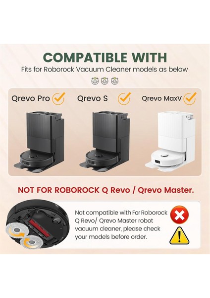 Qrevo S/qrevo Pro/qrevo Maxv Robot Süpürge Aksesuarları Yedek Kitleri Ana Yan Fırça Hepa Filtre Paspas Bezi (Yurt Dışından) fiyatları
