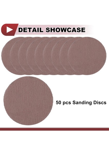 50 Adet 5 Inç Abranet Zımpara Filesi Tıkanmayı Önleyen Kanca Döngülü Tozsuz Ağ (Yurt Dışından) fırsatları