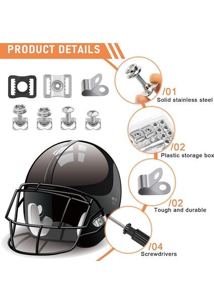 Hokey Kask Tamir Takımı Kask Yedek Parçaları Klipsler Vidalar (Yurt Dışından) fırsatları