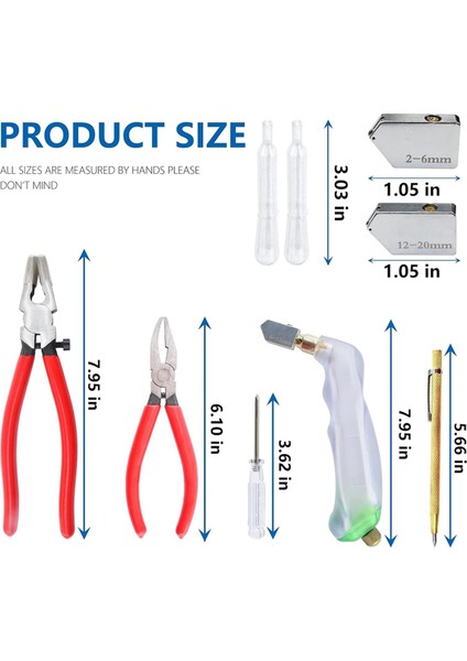 Ağır Hizmet Tipi Cam Kesme Alet Seti, Kavisli Çeneli Cam Çalıştırma Pensesi (Yurt Dışından) fiyatları
