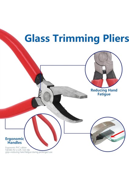 Ağır Hizmet Tipi Cam Kesme Alet Seti, Kavisli Çeneli Cam Çalıştırma Pensesi (Yurt Dışından) fırsatları