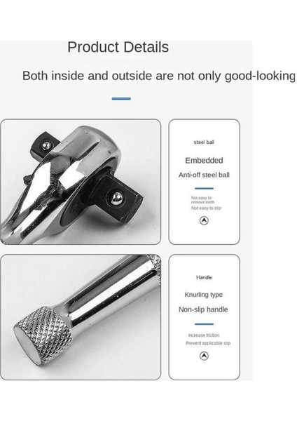 2'si 1 Arada Mini Cırcırlı Anahtar Aleti Çift Uçlu Cırcırlı Soket 2 Adet (Yurt Dışından) fırsatları