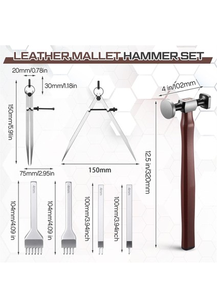 Adet Pu Tokmak Çekiç Seti Karbon Çelik Çift Başlı Çekiç (Yurt Dışından) fiyatları