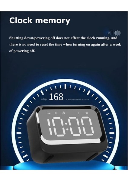 Mini Saat Bluetooth Hoparlör Taşınabilir Çift Çalar Saat Ses Çubuğu Kablosuz Ekran Müzik Çalar Tf Kart Oynatma Desteği (Yurt Dışından) fiyatları