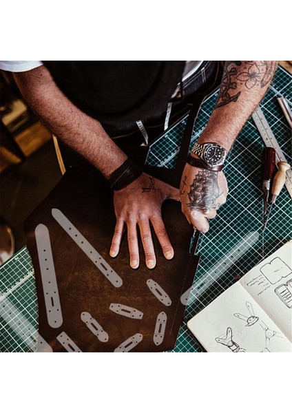 22 Adet 11 Stil Deri Şablonu Pvc Deri Desen Şablonları (Yurt Dışından) indirimleri