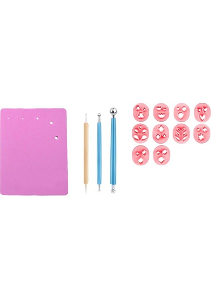 Polimer Kil Kesiciler, Küpe Yapımı Için 10 Şekilli Çiçek Kil Kesici (Yurt Dışından)