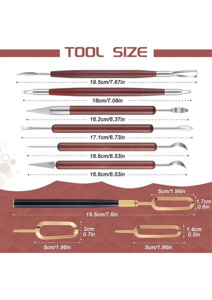 Parçalı Seramik Kil Heykeltraşlık Aletleri Seti ve Yivli Bıçak Seti (Yurt Dışından) modelleri