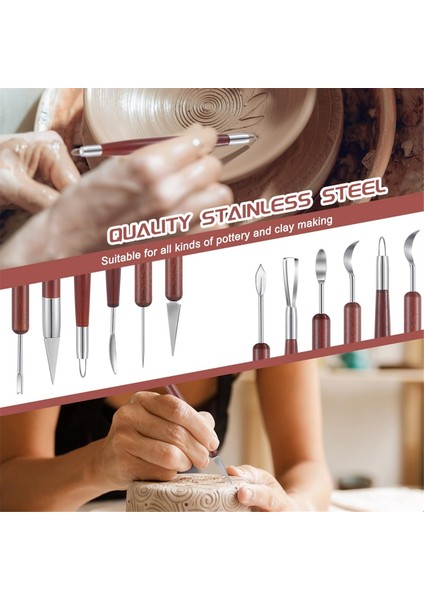 Parçalı Seramik Kil Heykeltraşlık Aletleri Seti ve Yivli Bıçak Seti (Yurt Dışından) fırsatları