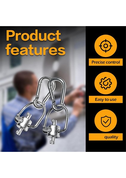 R22 ve 410A Soğutucular Için Hvac Aletleri Kilitli Kapak Anahtarları 2'li Paket (Yurt Dışından) modelleri