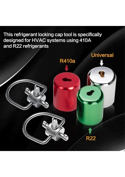 R22 ve 410A Soğutucular Için Hvac Aletleri Kilitli Kapak Anahtarları 2'li Paket (Yurt Dışından) fırsatları