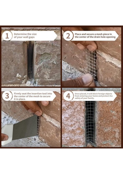 100 Adet Paslanmaz Çelik Tuğla Ağlama Deliği Kapağı (Yurt Dışından) indirimleri