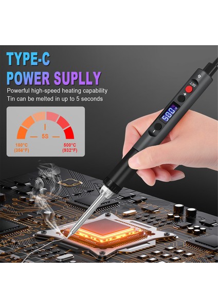 65W Dahili Isıtmalı Akıllı Dijital Ekranlı Lehimleme Demiri (Yurt Dışından) fırsatları