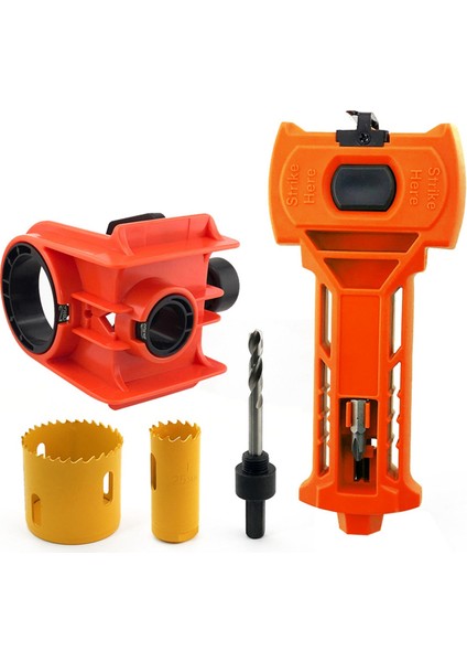 Kapı Kilidi Montaj Kiti Bilyalı Kilit Deliği Açacağı Turuncu (Yurt Dışından)