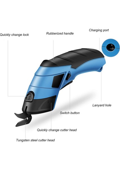 Kumaş Kesmek Için USB Yeniden Kullanılabilir Kesici Makas 2 Bıçaklı Makas (Yurt Dışından) fırsatları